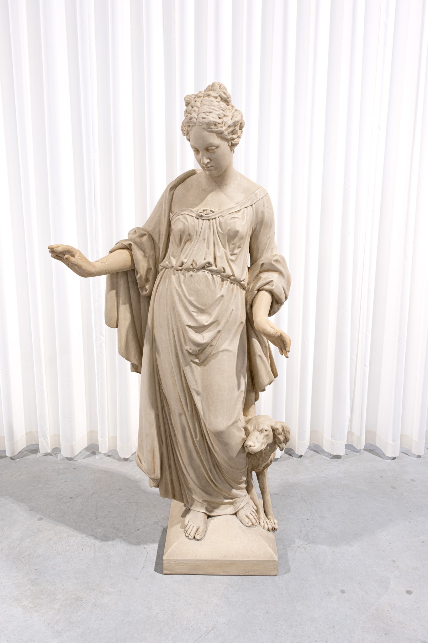 An antique and imposing large patinated plaster sculpture (1 of 13)
