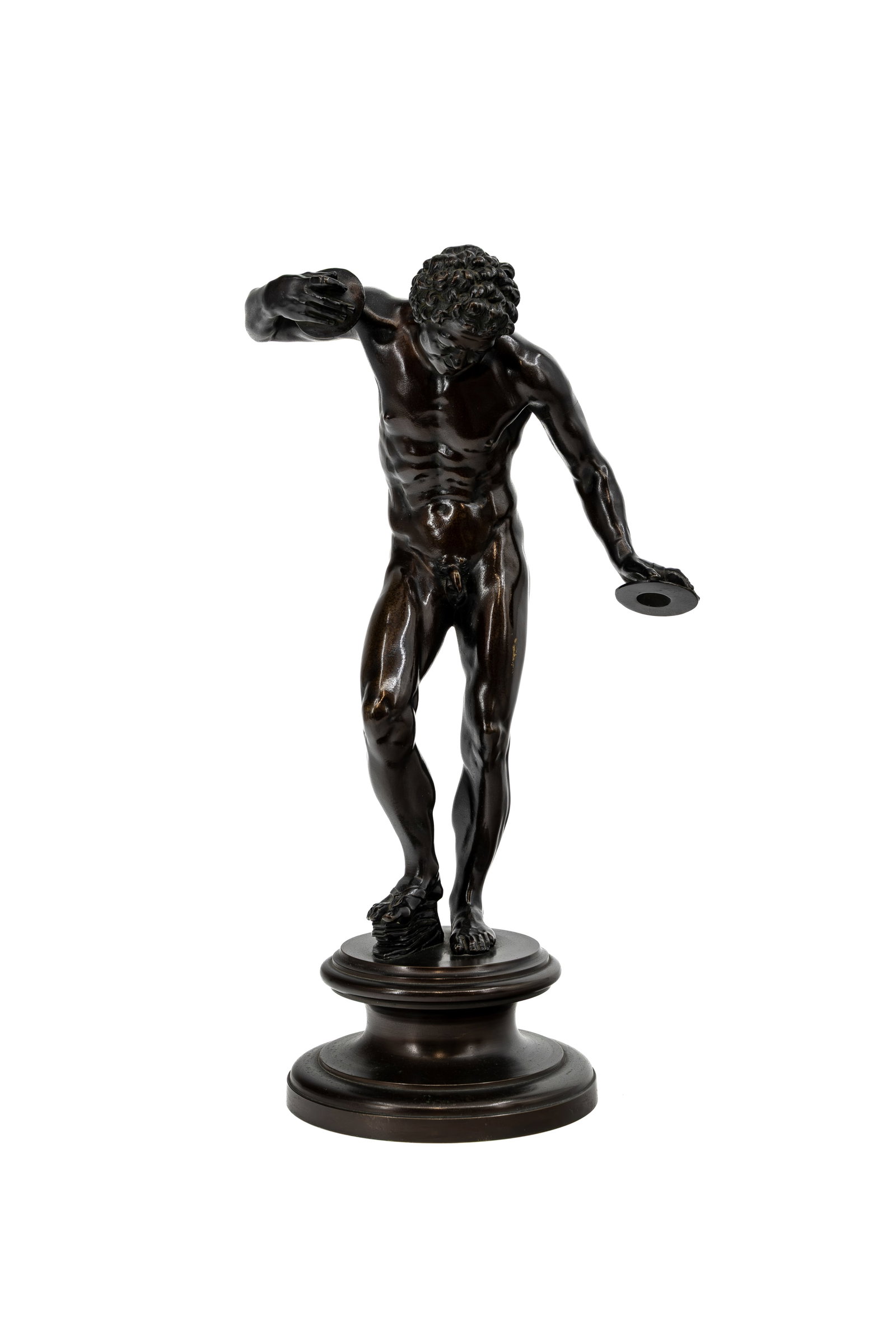 Massimiliano SOLDANI (1656-1740) After. "The Dancing Faun". An antique bronze sculpture (1 of 8)