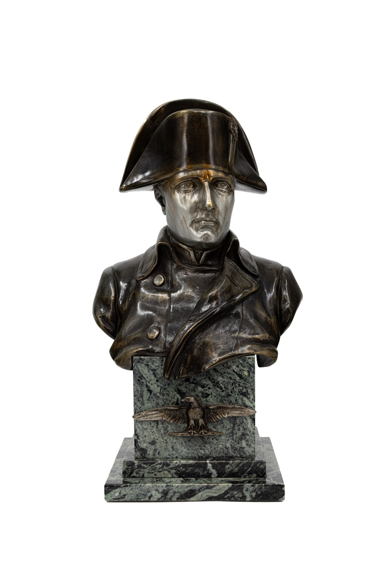 Raphaël NANNINI (1852-1925) After. A French patinated spelter bust of Napoleon (1 of 9)
