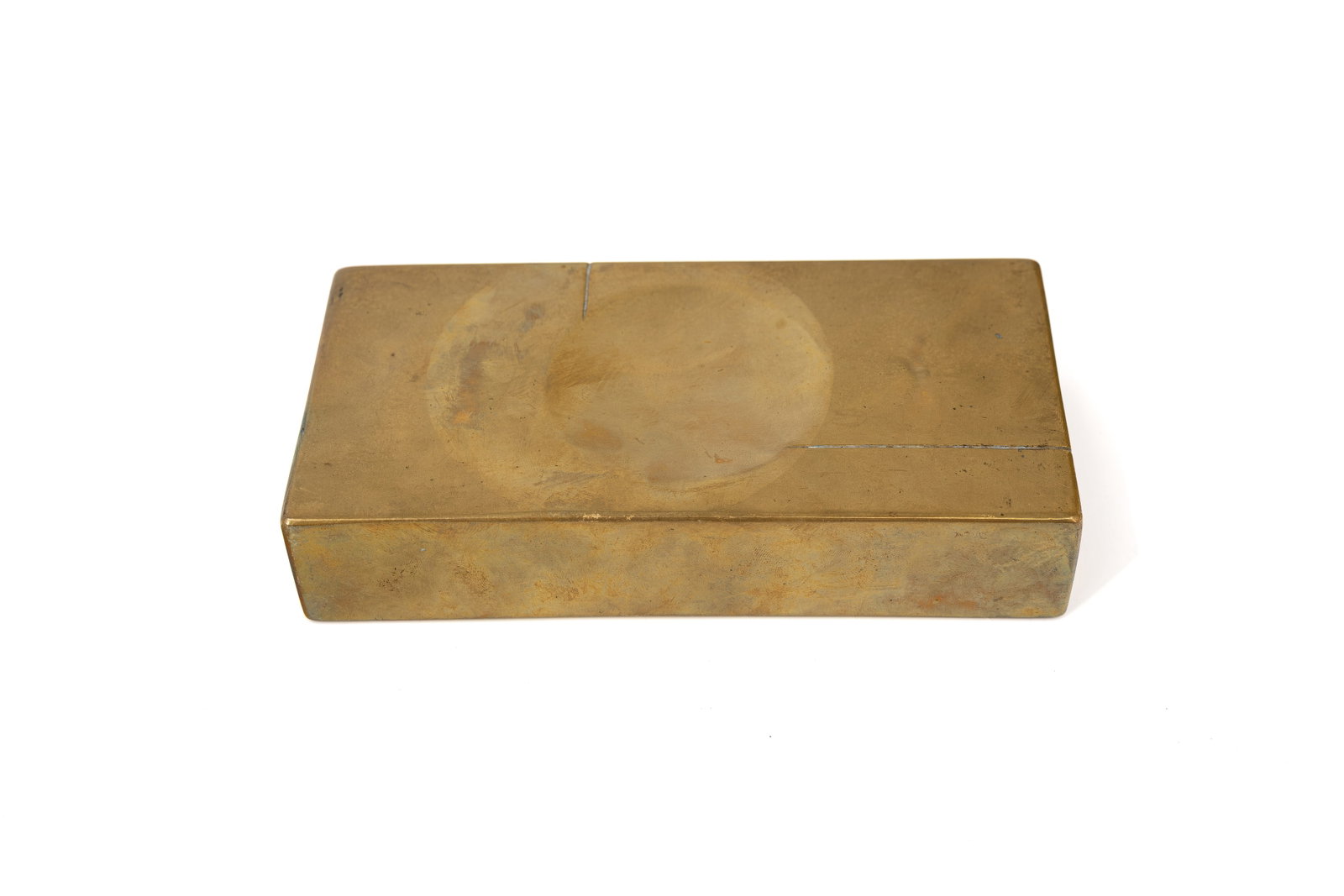 Jacques MOESCHAL (1913-2004) A modernistic abstract rectangular polished bronze art sculpture (1 of 3)