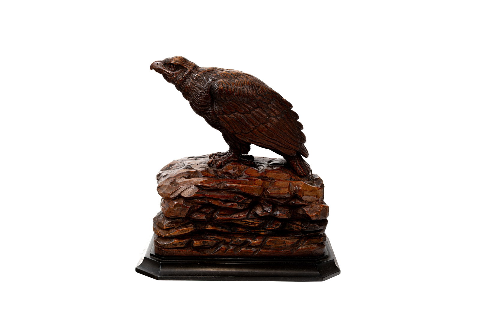 An antique German Black Forest carved wooden figure of an eagle (1 of 9)