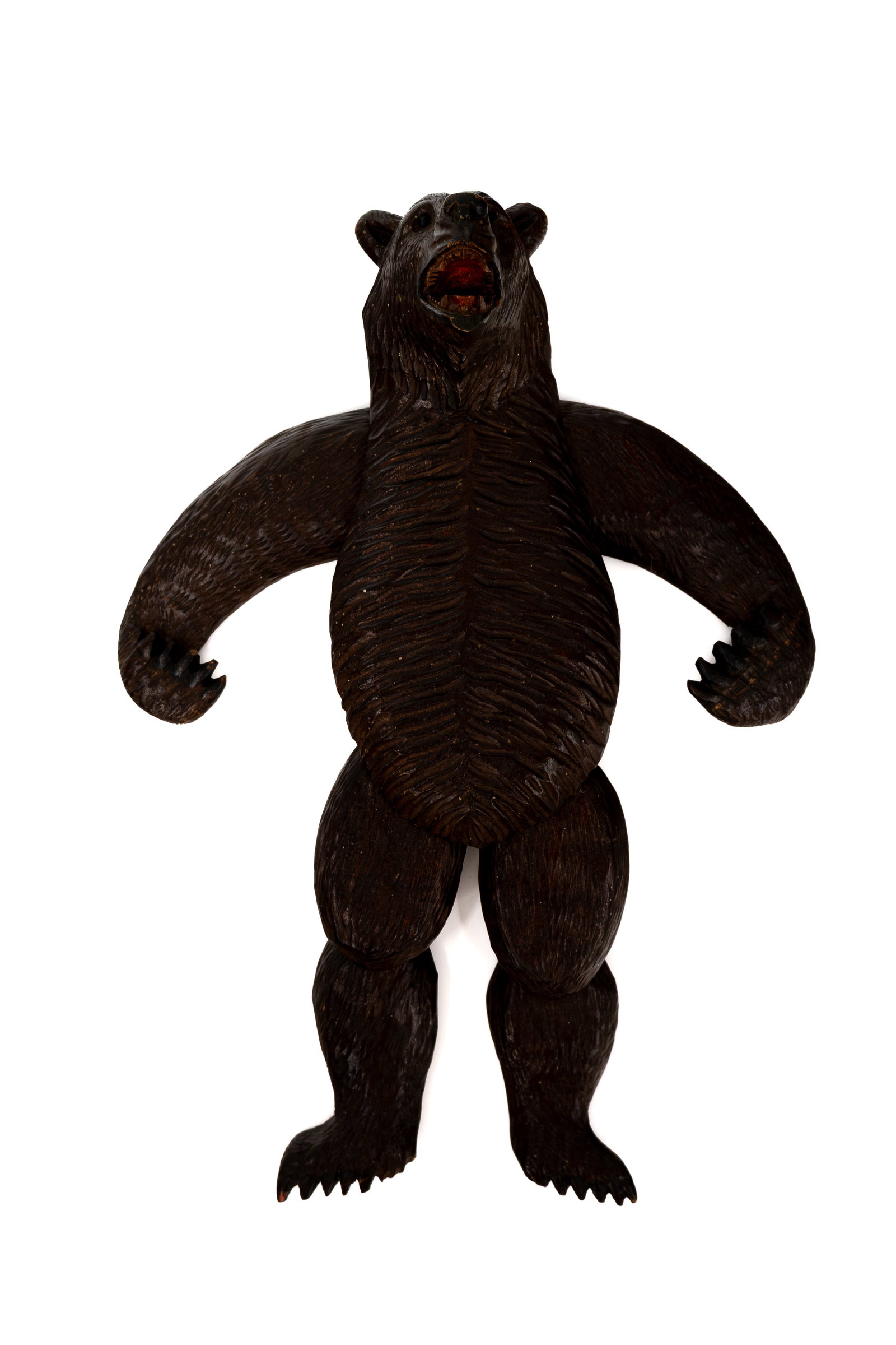 An antique German Black Forest carved wooden articulated bear figure (1 of 7)