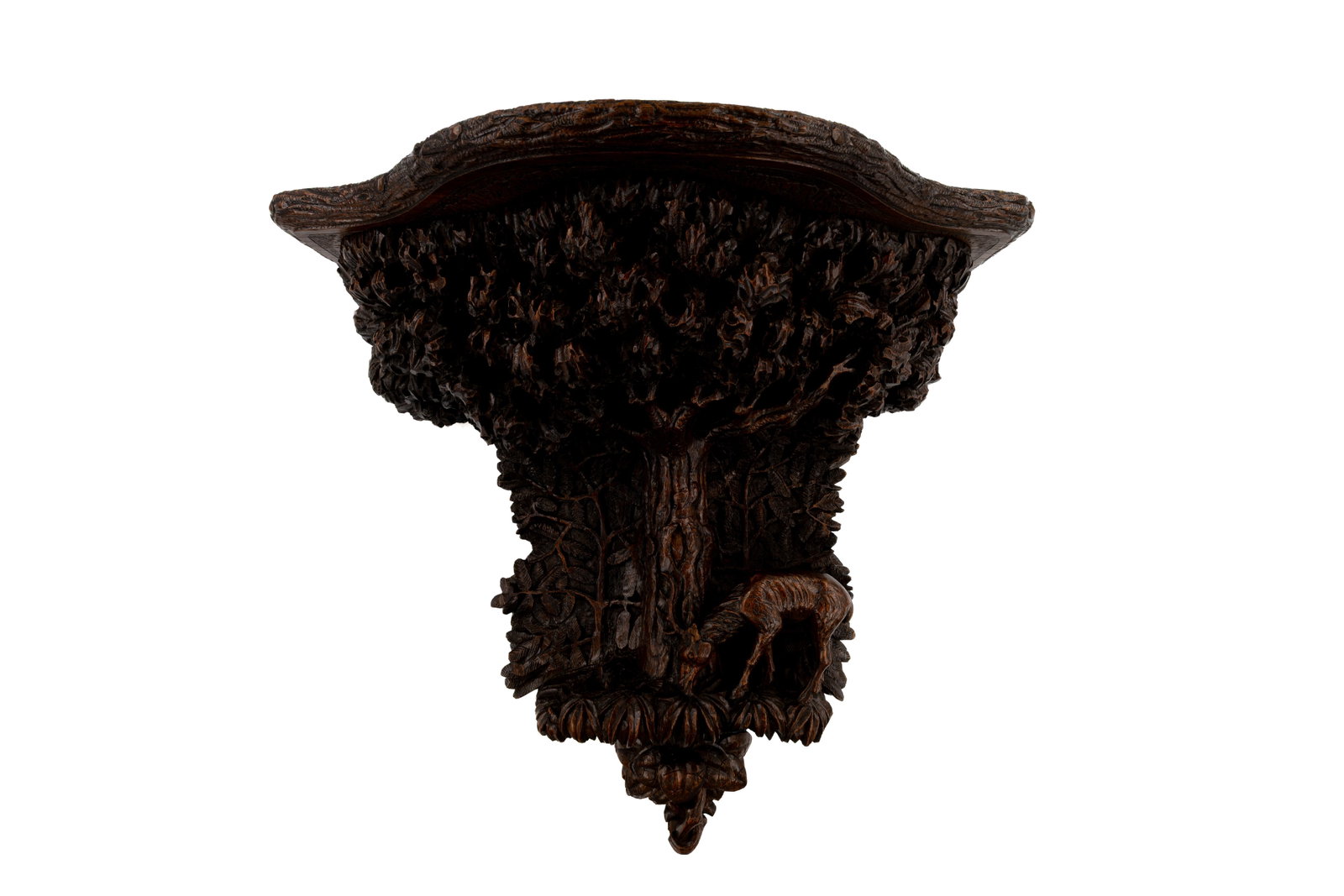 An antique German Black Forest carved wooden wall console (1 of 6)