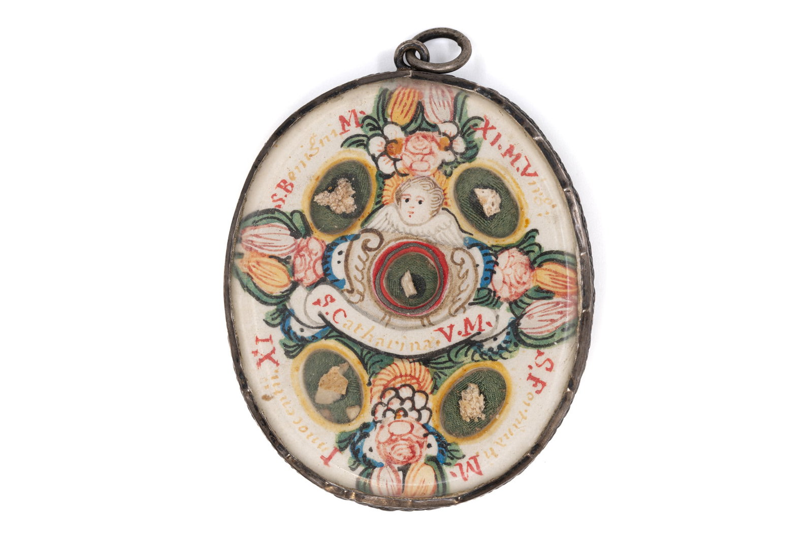A richly decorated double-sided multitheca containing relics of various Saints (1 of 2)