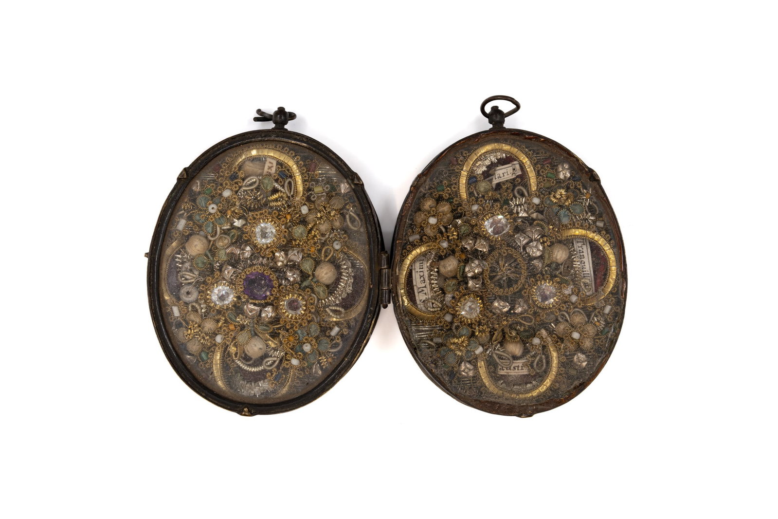A richly decorated hinged multitheca containing relics of various Saints (1 of 4)