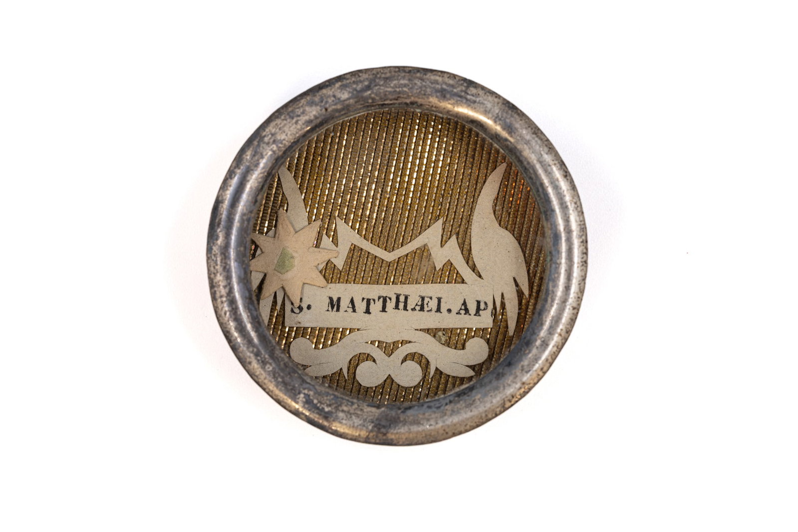 A sealed theca containing a relic of Saint Matthew, Apostle, with a Certificate of Authenticity (1 of 3)