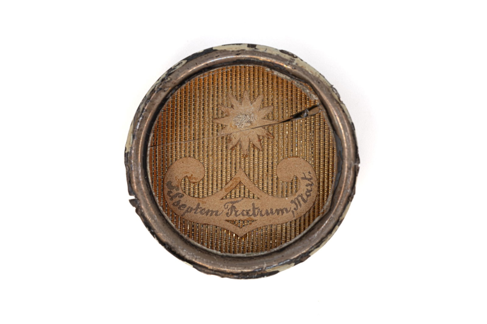 A sealed theca containing a relic of the Seven Blessed Founders of the Servite Order, with COA (1 of 3)