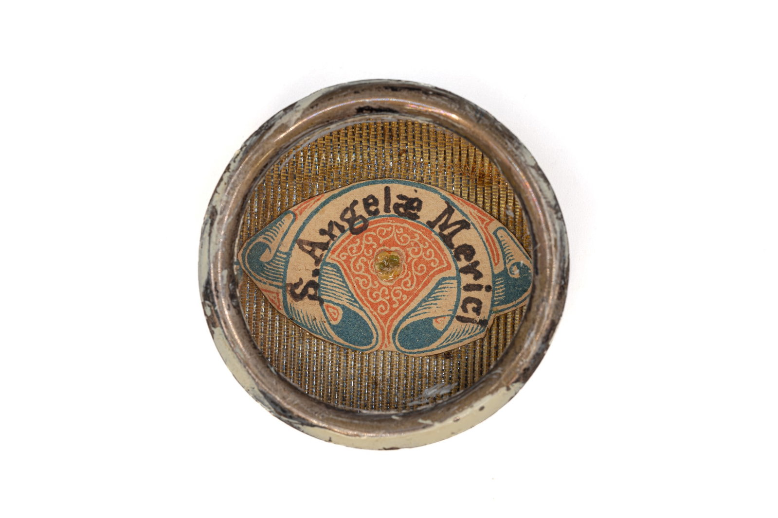 A sealed theca containing a relic of Saint Angela Merici, with a Certificate of Authenticity (1 of 3)