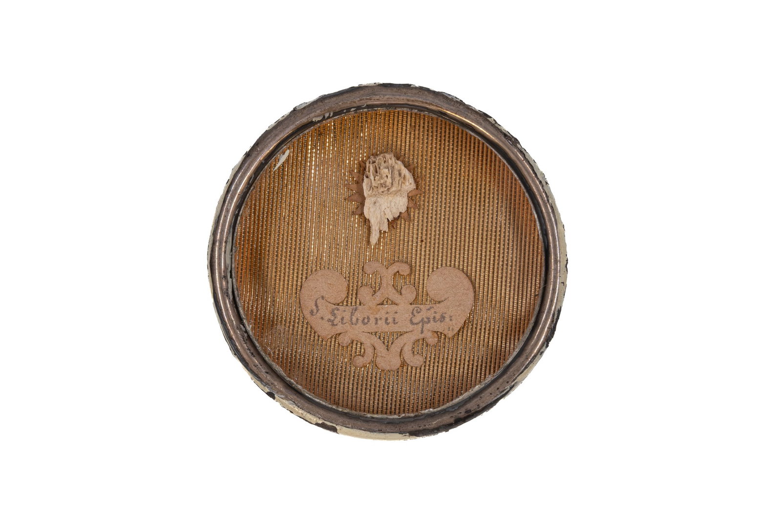 A sealed theca containing a relic of Saint Liborius, with a Certificate of Authenticity (1 of 3)