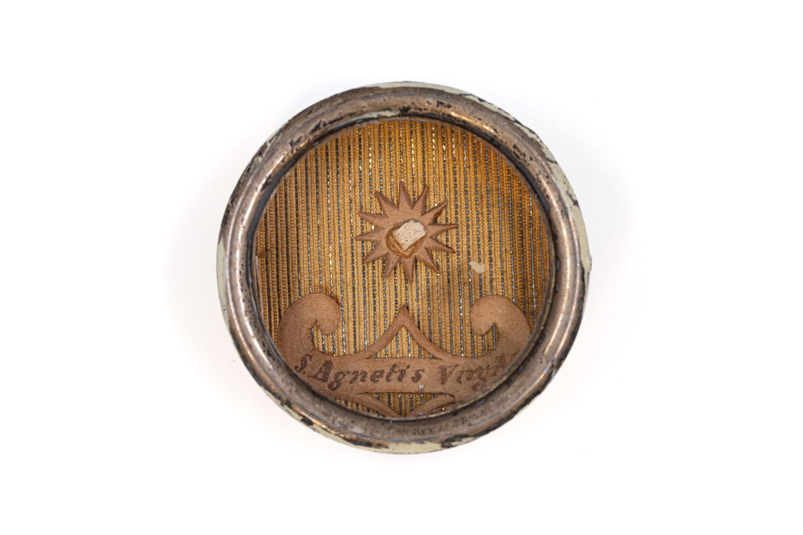 A sealed theca containing a relic of Saint Agnes, with a Certificate of Authenticity (1 of 3)