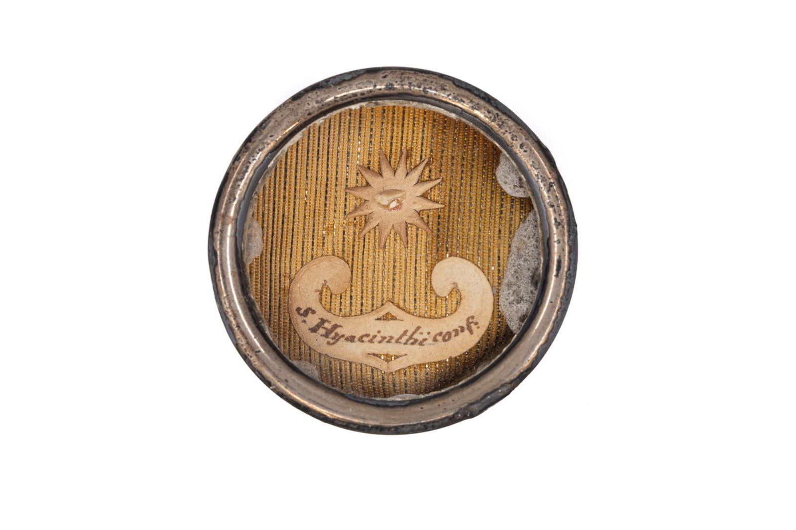 A sealed theca containing a relic of Saint Hyacinth, with a Certificate of Authenticity (1 of 3)
