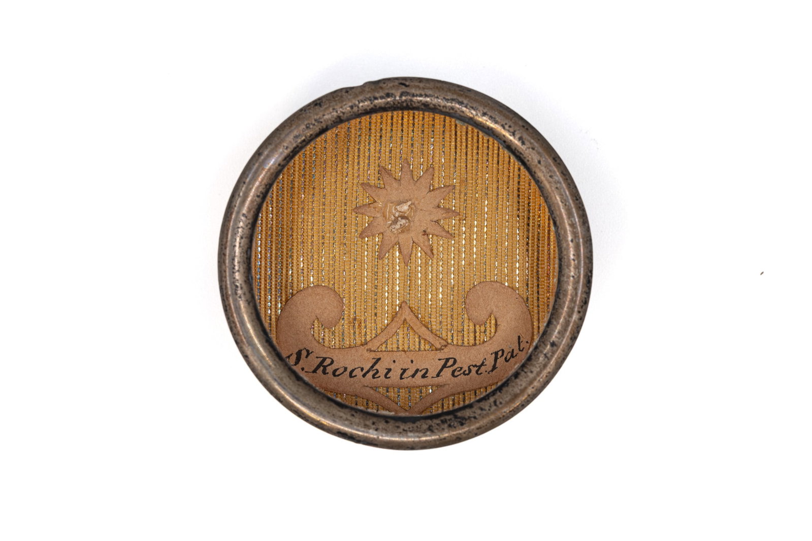 A sealed theca containing a relic of Saint Roch of Montpellier, with a Certificate of Authenticity (1 of 3)