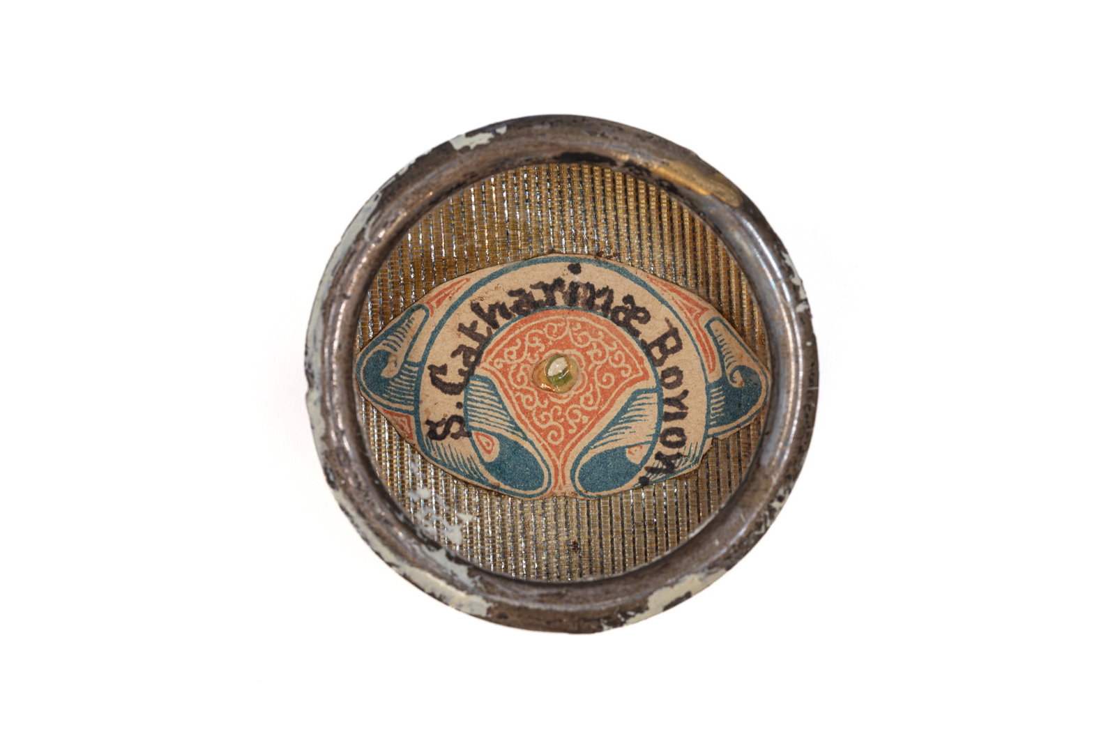 A sealed theca containing a relic of Saint Catherine of Bologna, with a Certificate of Authenticity (1 of 3)