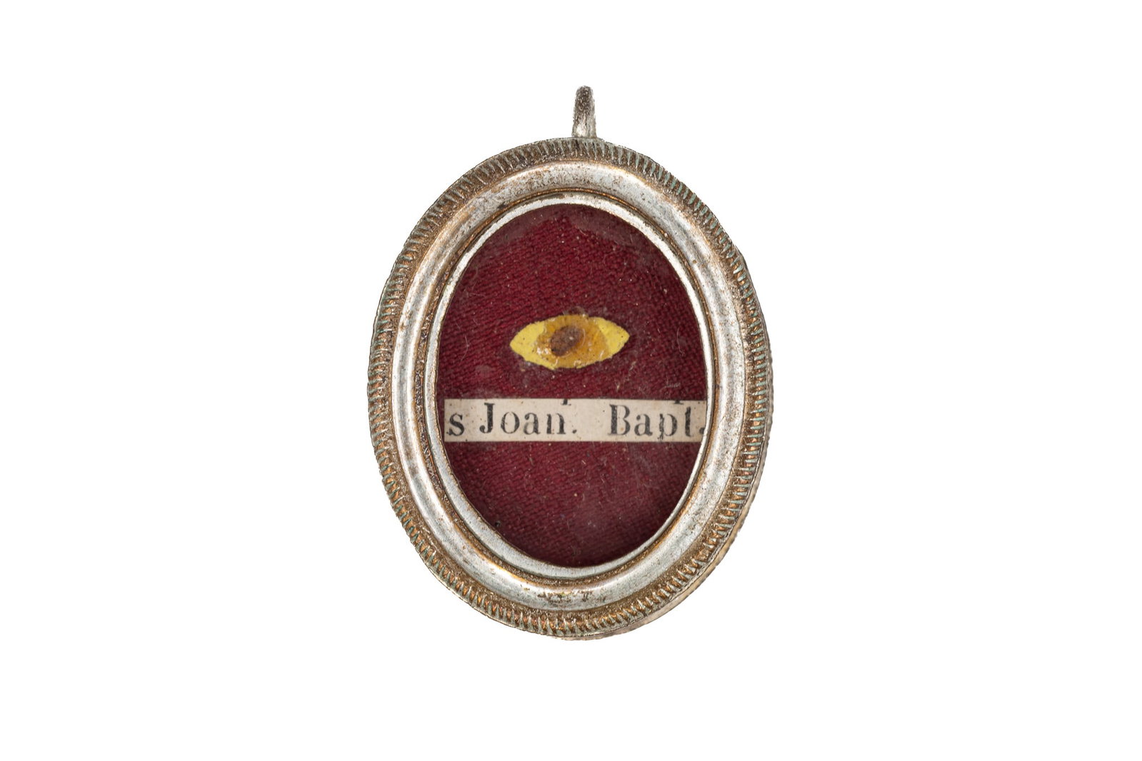 A sealed pendant theca containing a relic of Saint John the Baptist, with a COA (1 of 4)