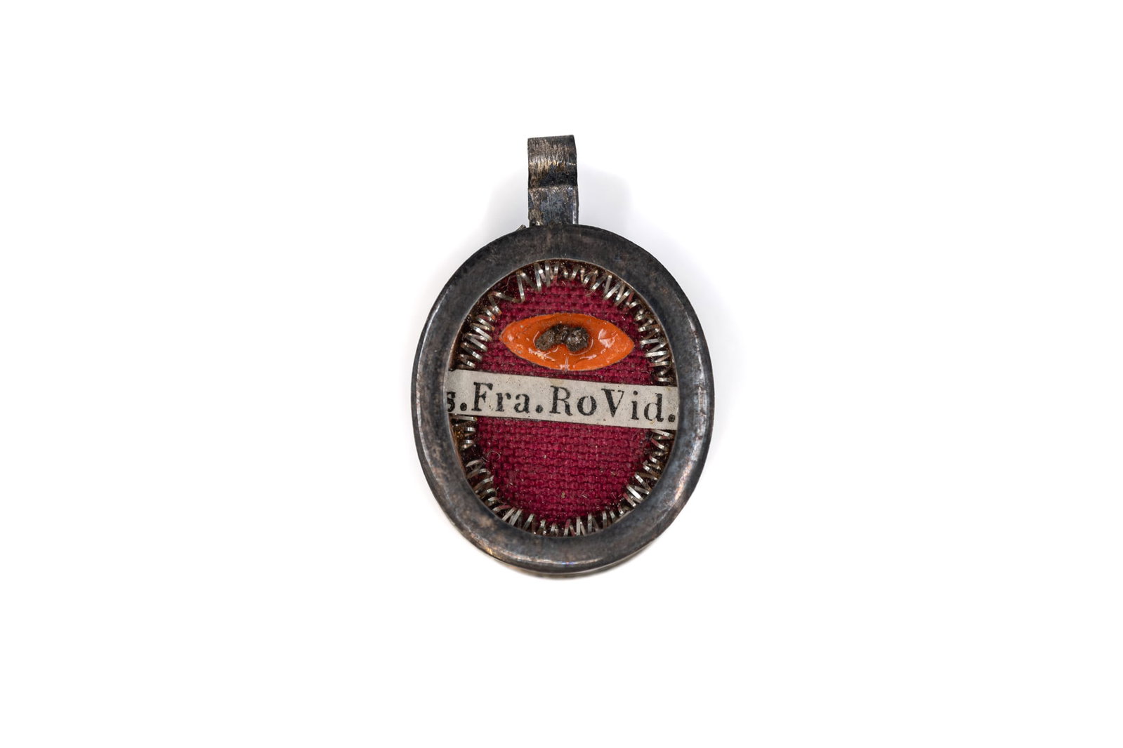 A pendant reliquary containing a relic of Saint Frances of Rome, with a Certificate of Authenticity (1 of 4)