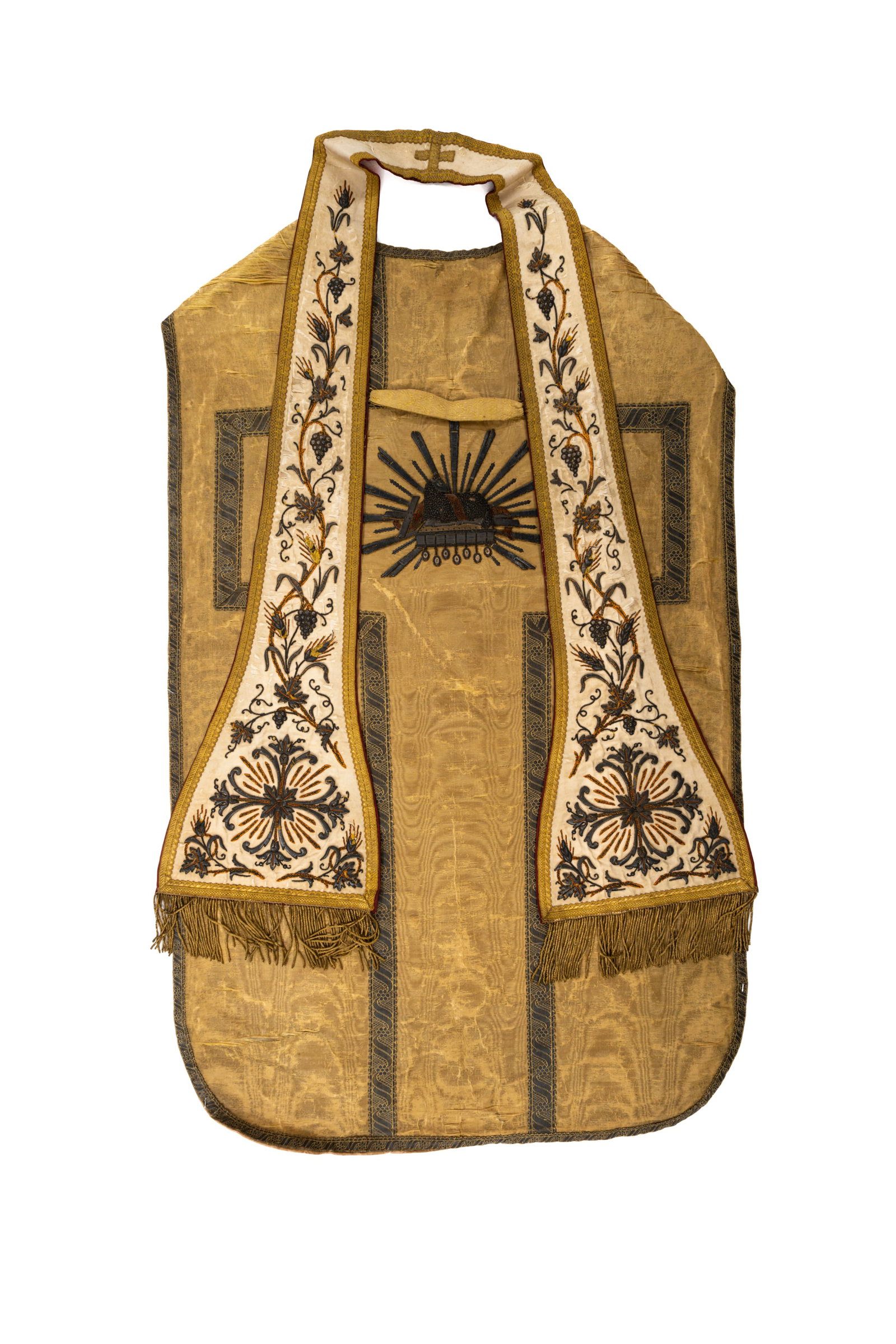 An antique and finely hand-embroidered religious decorated chasuble (1 of 5)