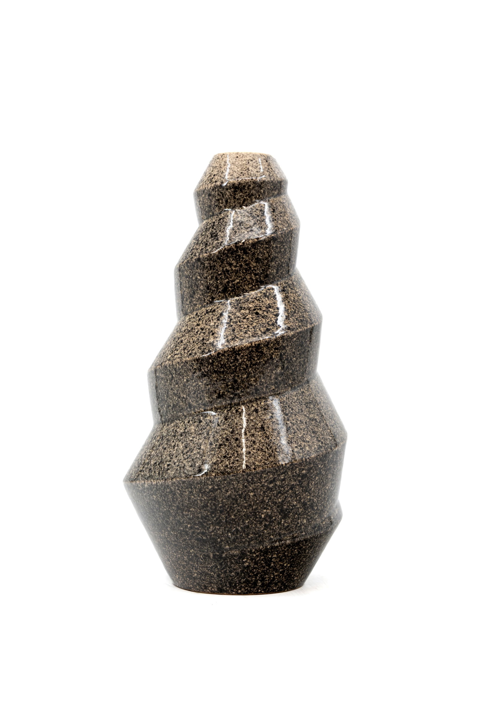 An unusual Art Deco glazed ceramic vase designed by Tatéos Ganatchian and Marcel Guillard for (1 of 7)