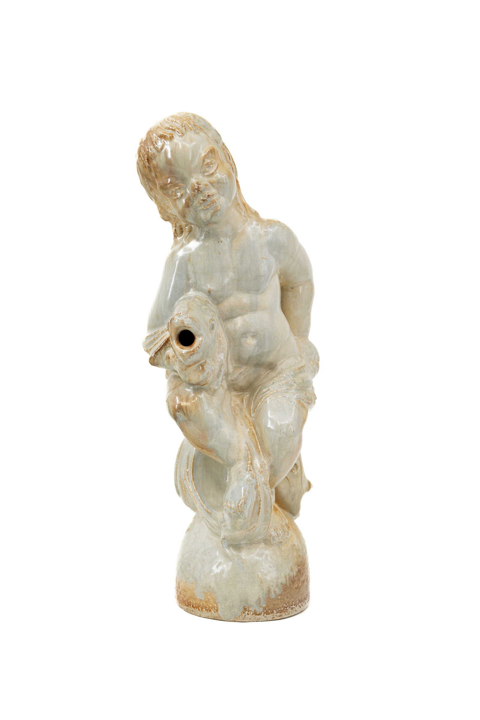 Roger GUERIN (1896-1954) A Belgian vintage glazed terra cotta figure (1 of 8)