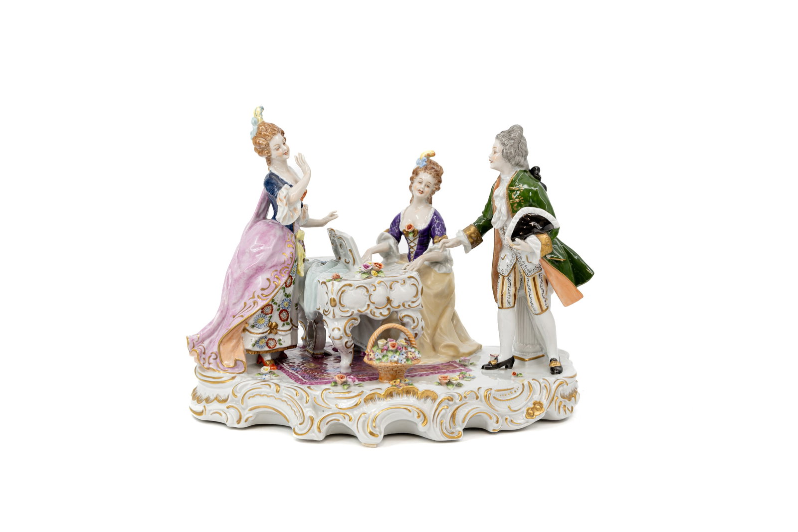 A German Unterweissbach Rococo musical figural porcelain group (1 of 10)