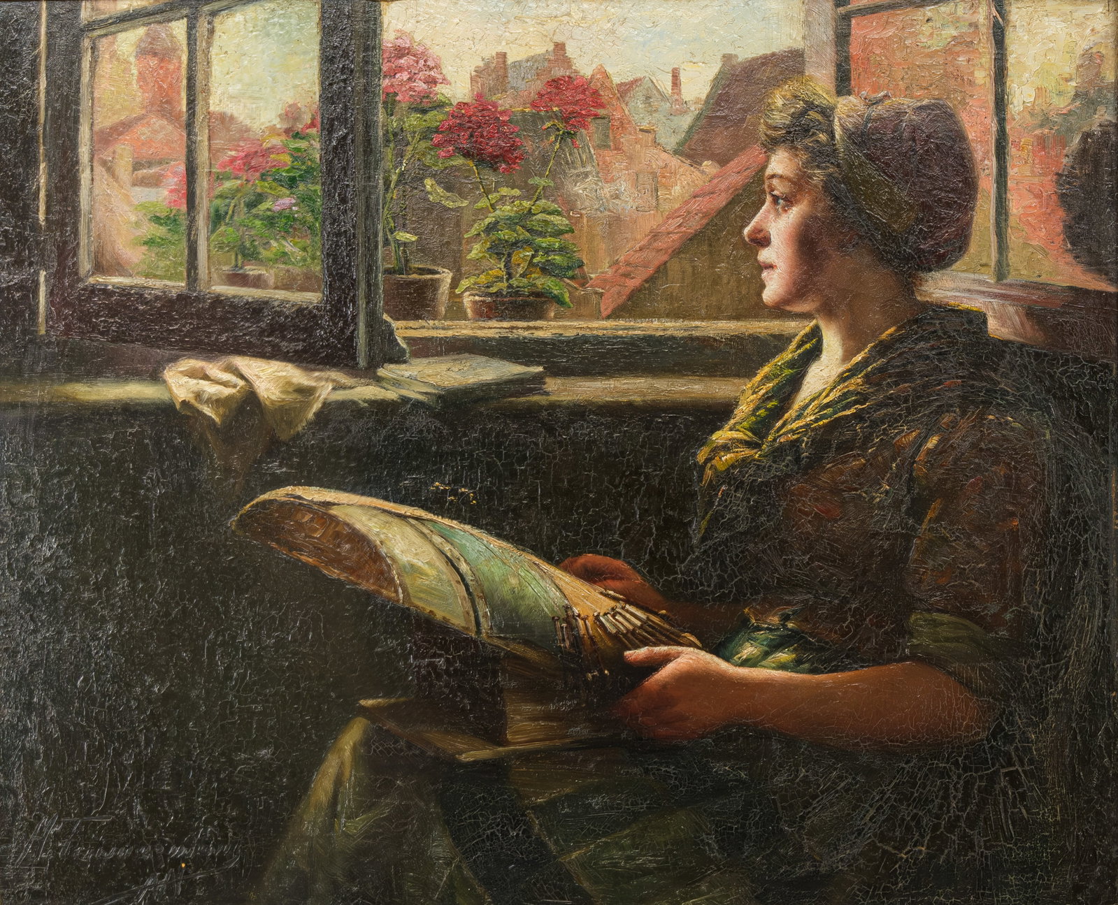 Henri TIMMERMANS (1858-1942) A large oil on panel painting (1 of 9)