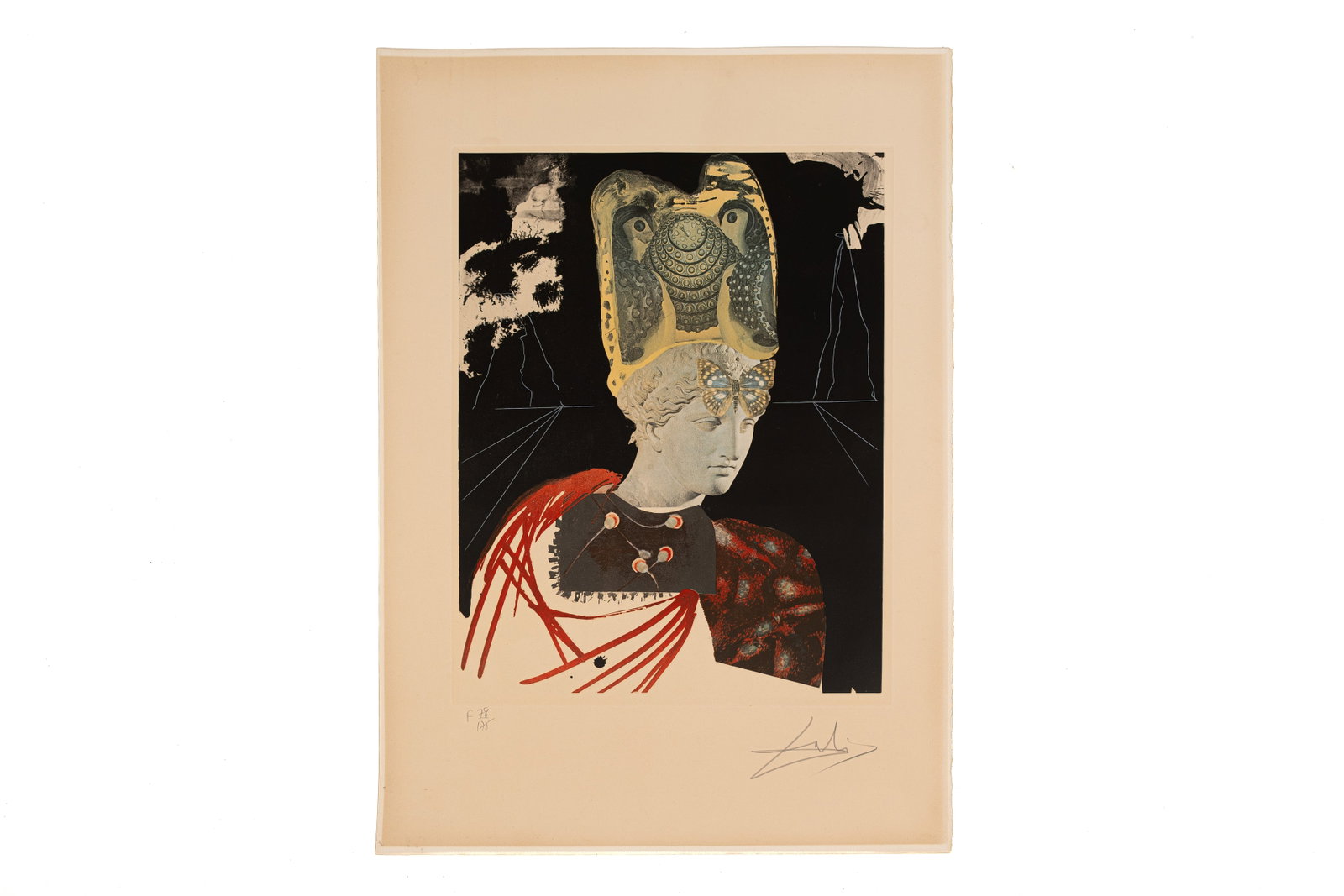 Salvador DALI (1904-1989) "Crazy, Crazy, Crazy Minerva". A lithograph in color on paper, 1971 (1 of 6)