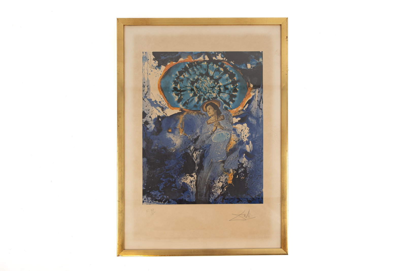 Salvador DALI (1904-1989) "Ultra Surrealistic Corpuscular Galutska". A lithograph in color on paper (1 of 7)