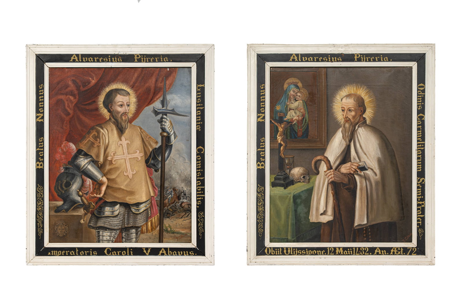 COTTEM P. (XIX-XX) A lot of two oil on canvas painting depicting historical portraits (1 of 17)