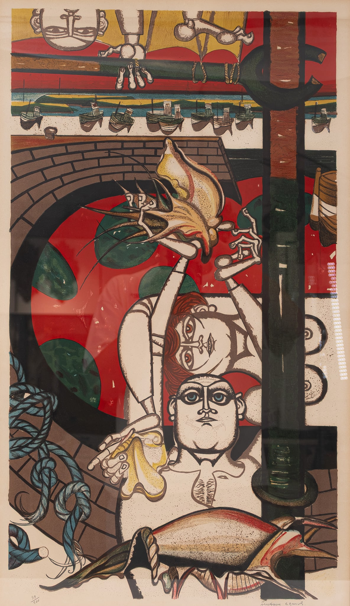 Gustave CAMUS (1914-1984)"La Pêche". A lithograph on paper (1 of 7)