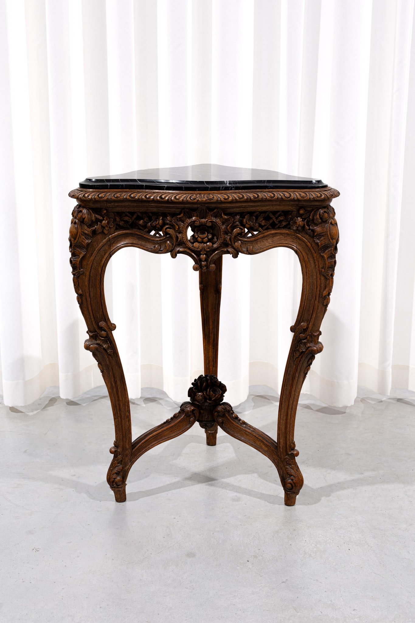 A French Louis XV rococo style carved wooden table (1 of 6)