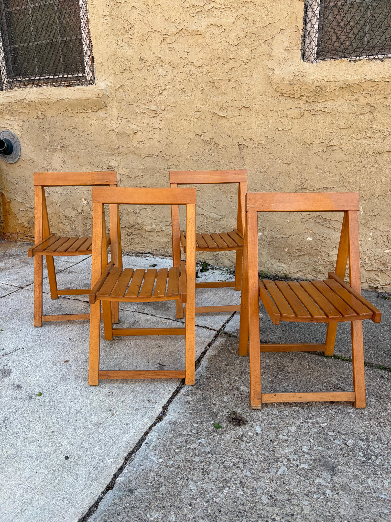 Set of 4 Vintage Folding Chairs by Aldo Jacober for Bazzani, Italy (1 of 11)