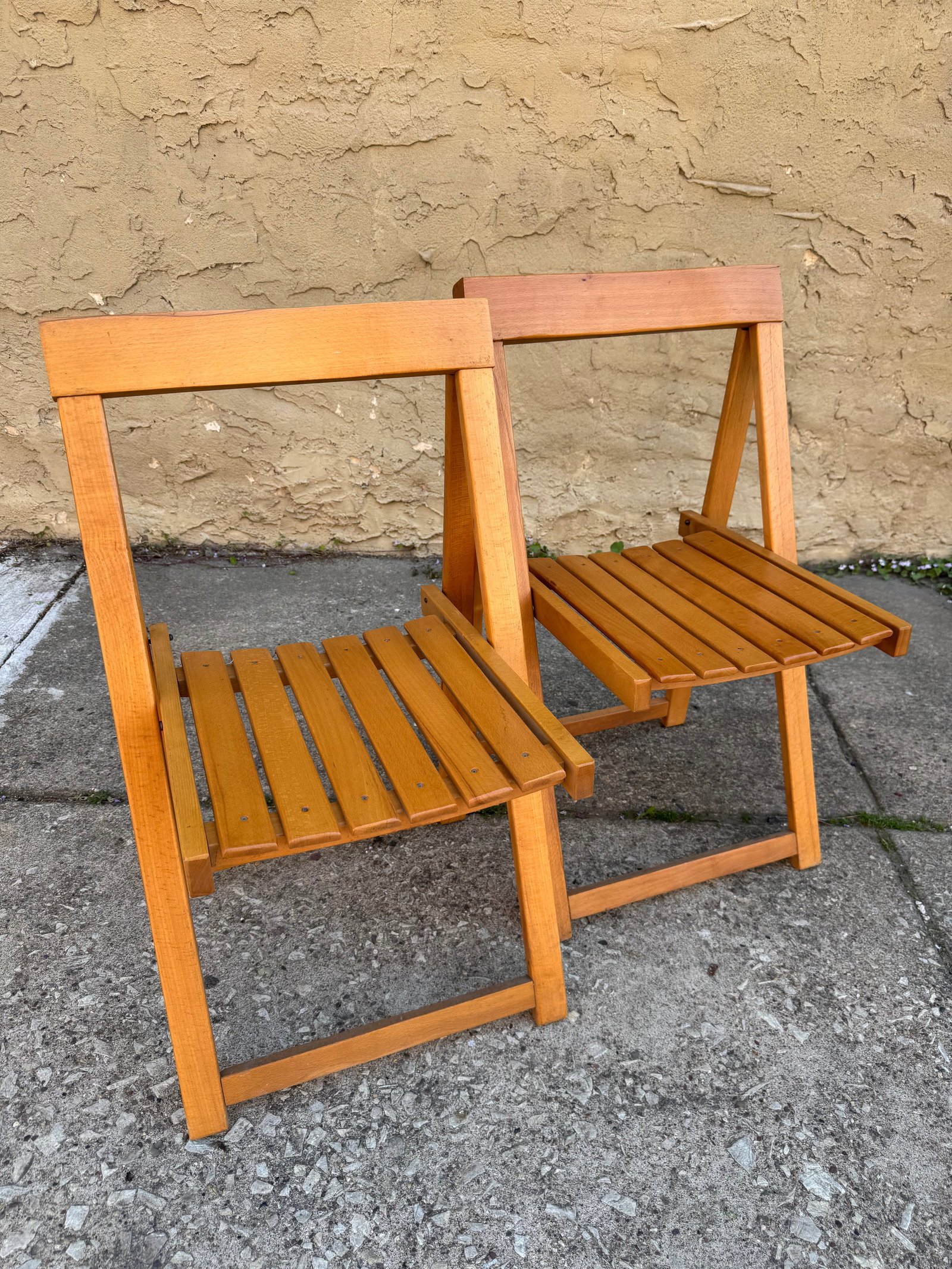 Set of 2 Vintage Folding Chairs by Aldo Jacober for Bazzani, Italy (1 of 4)