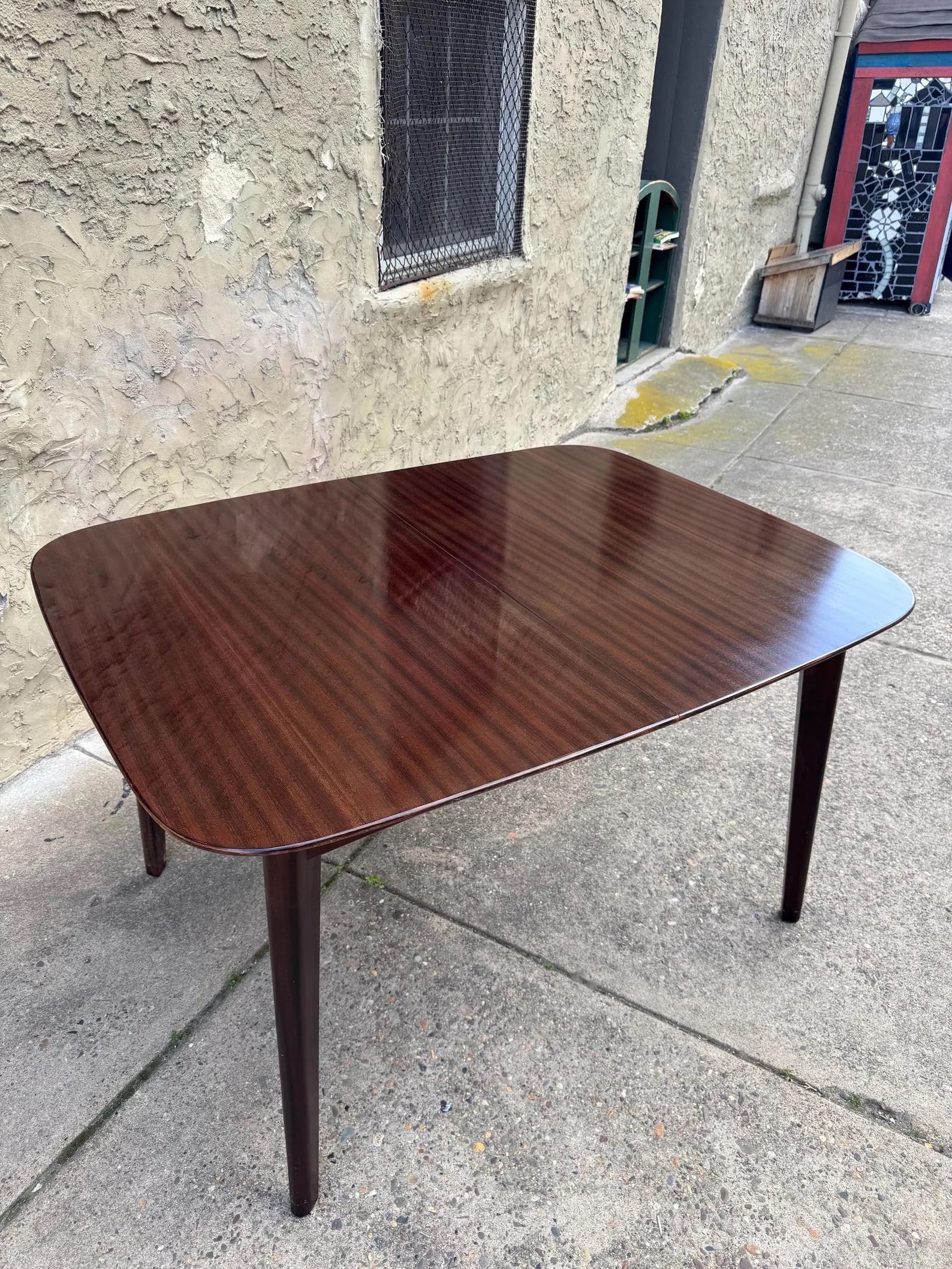 Danish Modern Rosewood Laminate Dining Table with Pop-Up Leaves (1 of 7)