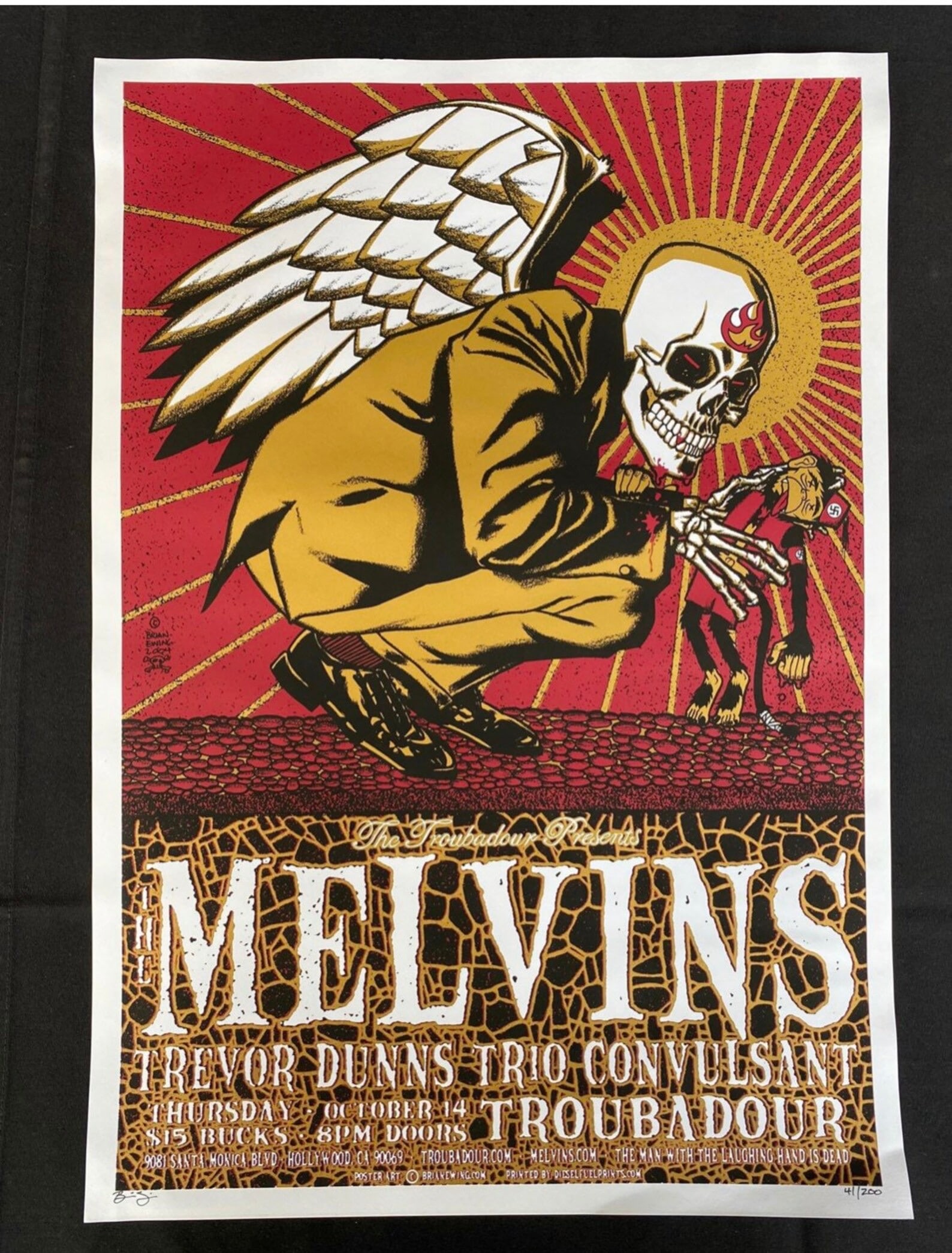 Vintage The Melvins Silkscreen Concert Poster, Artist Signed (1 of 4)