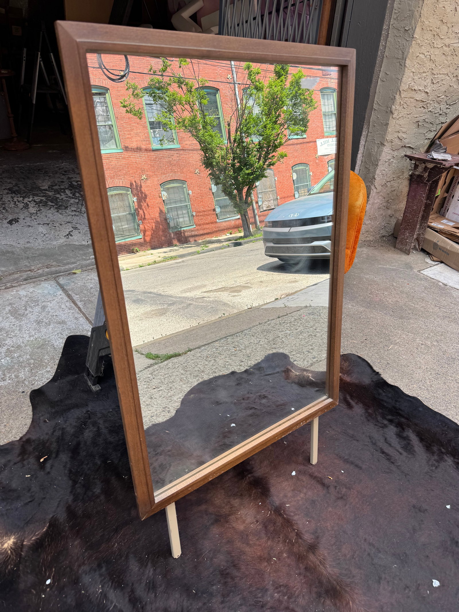 Vintage Henredon Artefacts Walnut Mid Century Modern Mirror (1 of 2)