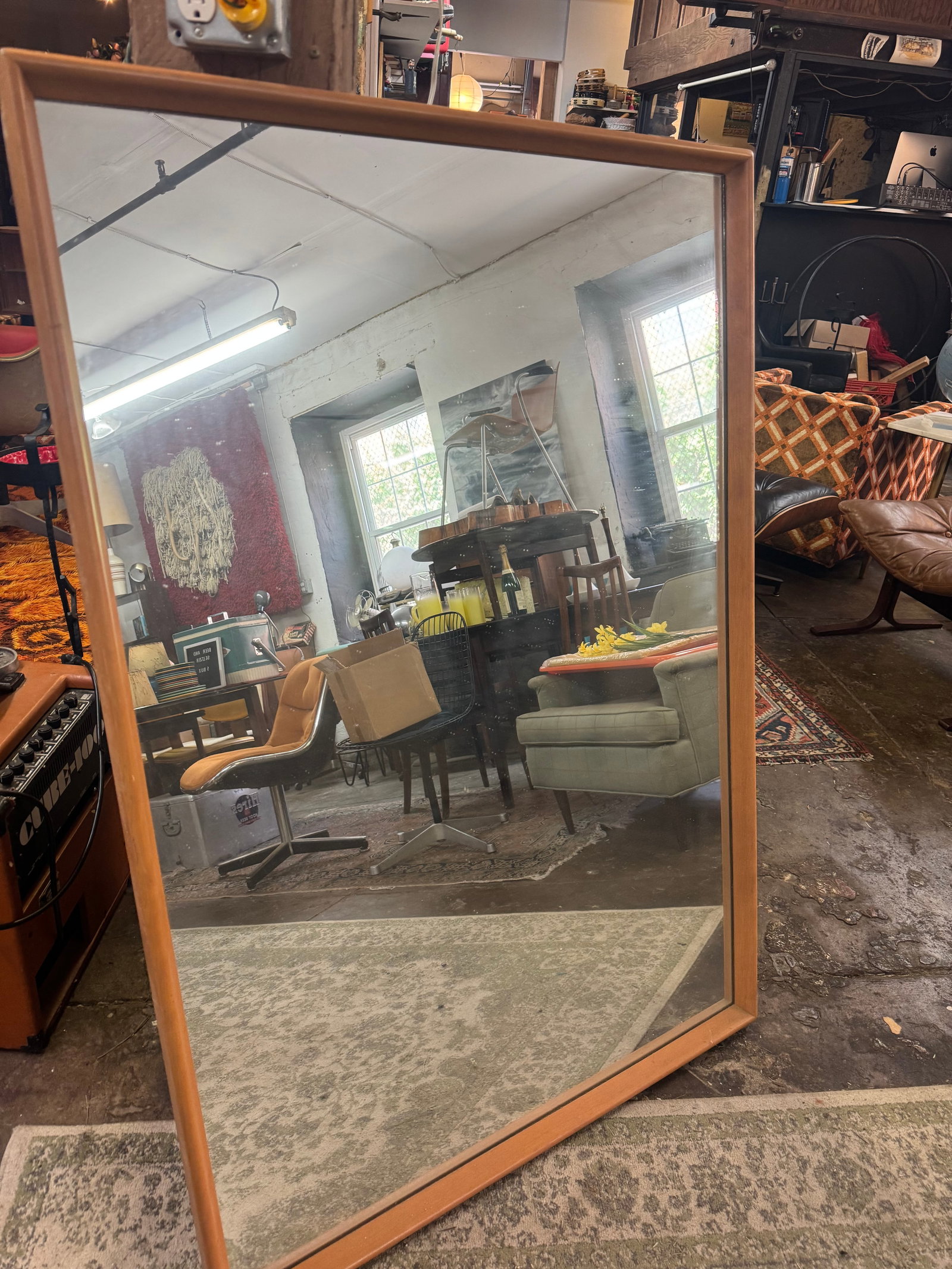 Vintage Heywood-Wakefield Champagne Finish Mid Century Modern Mirror (1 of 3)