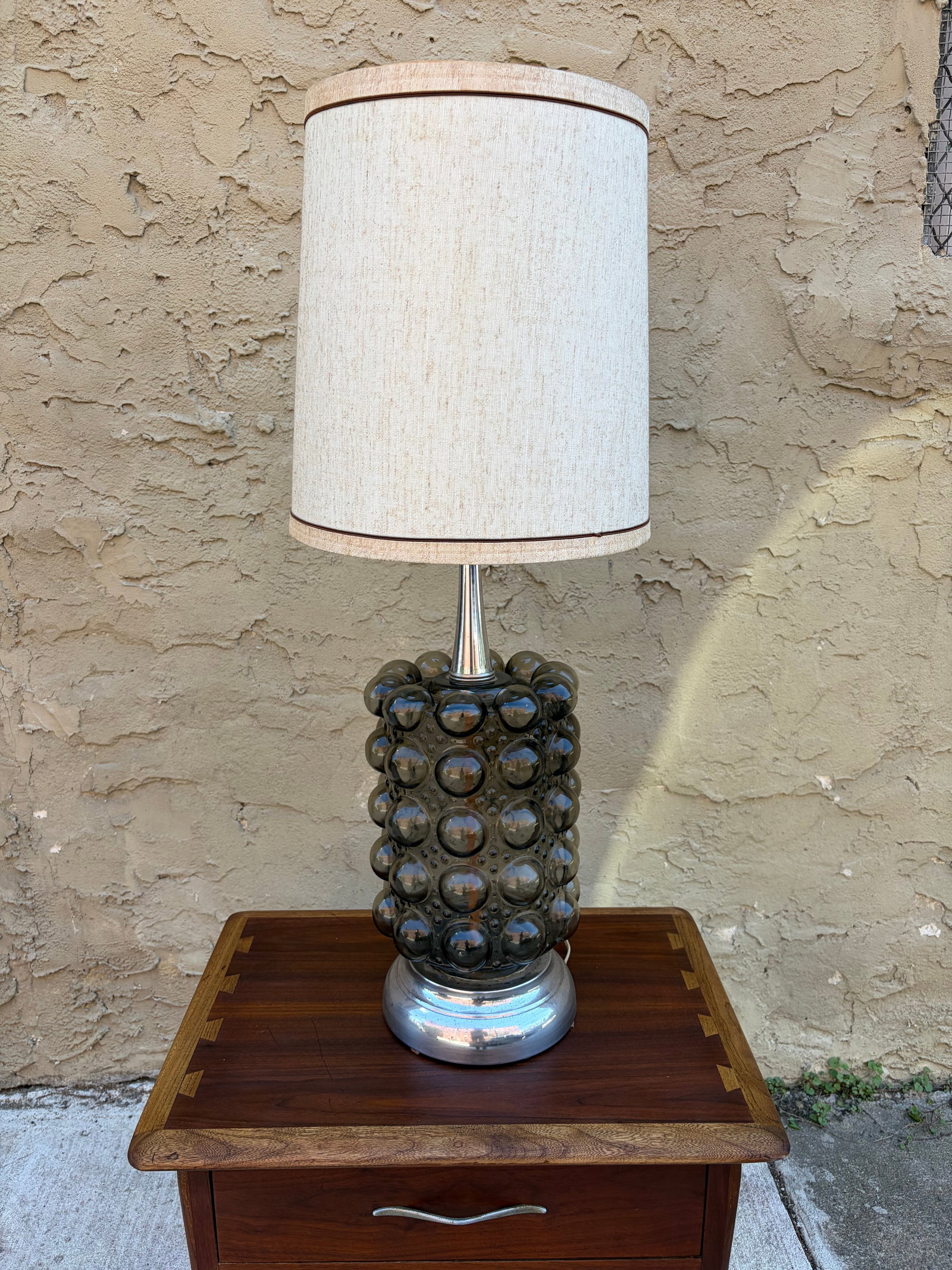 Vintage Mid-Century Modern Bubble Glass Table Lamp (1 of 5)