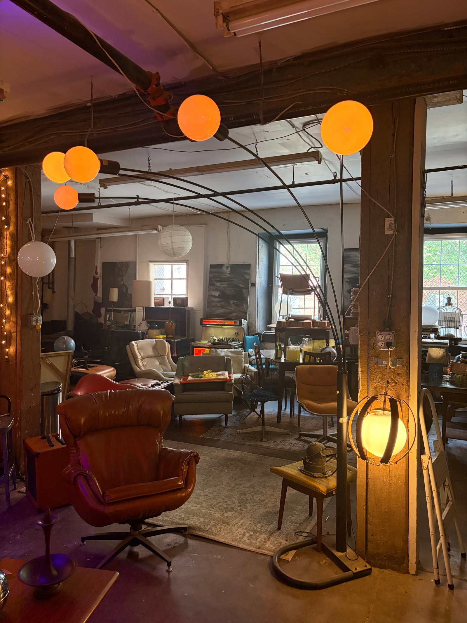 Mid-Century Modern Multi-Globe Arc Floor Lamp (1 of 5)