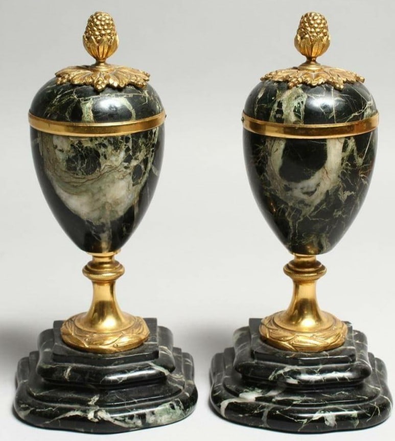 Pair of Exquisite 19th Century French Marble Urns (1 of 2)