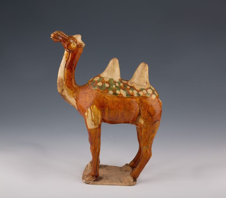 Tang-Style Camel and Painted Pottery Jar: Early Chinese Ceramics Collection (1 of 2)