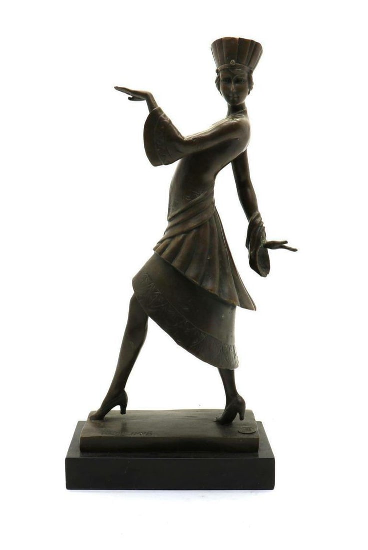 After Paul Philippe Bronze Art Deco Dancer on Marble Base: Item Details:
Artist: After Paul Philippe (France, 1870-1930)
Material: Bronze with a Marble Base
Dimensions: Height 37 cm, Width 18 cm
Signature: Signed with a cast seal on the base&#