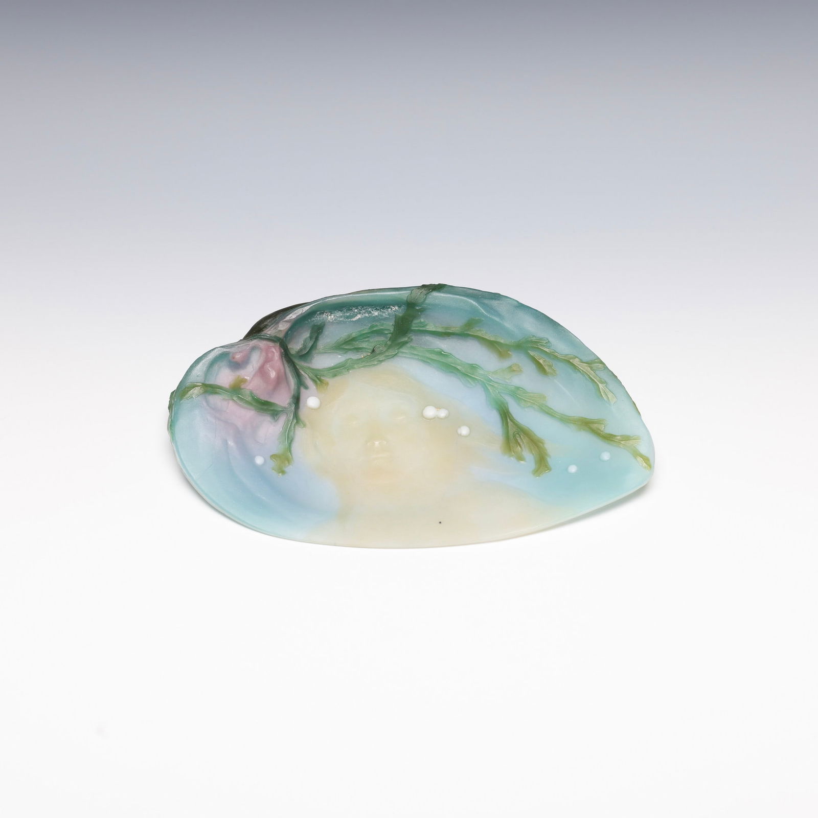 WOMAN AND MARINE PLANTS TRAY by Albert DAMMOUSE (1 of 4)