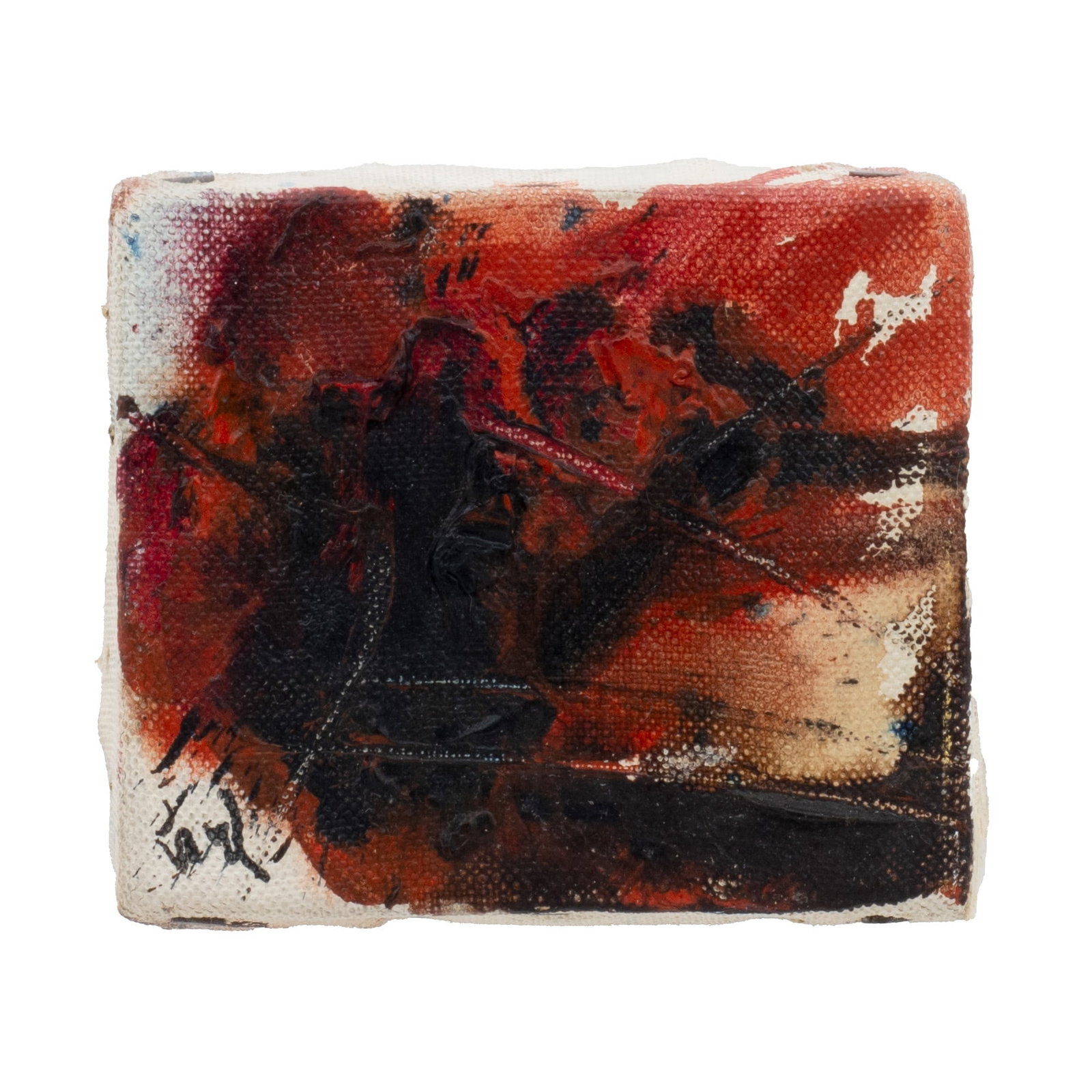 UNTITLED (J-50): SHIRAGA Kazuo - signed on the lower left; signed and dated on the reverseframedcertificate of registration by Japan Art Dealers AssociationThis work is an oil painting by Kazuo Shiraga, a leading arti