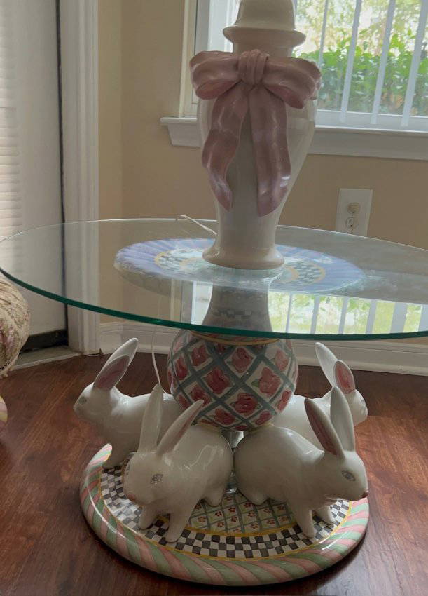 Mackenzie Childs Rabbit Coffee Table Auction