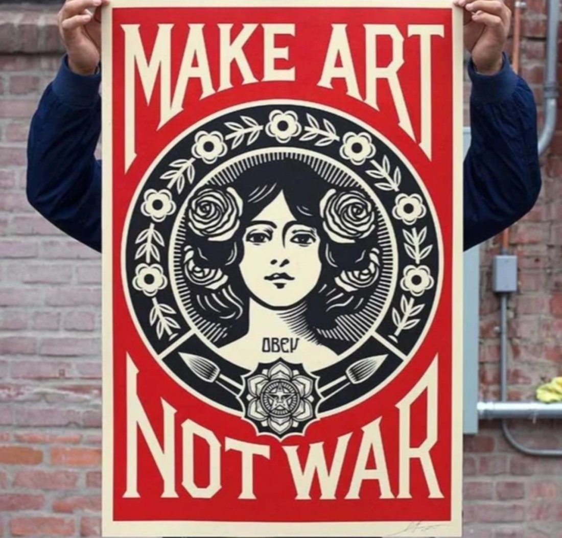 SHEPARD FAIREY - MAKE ART NOT WAR (1 of 1)