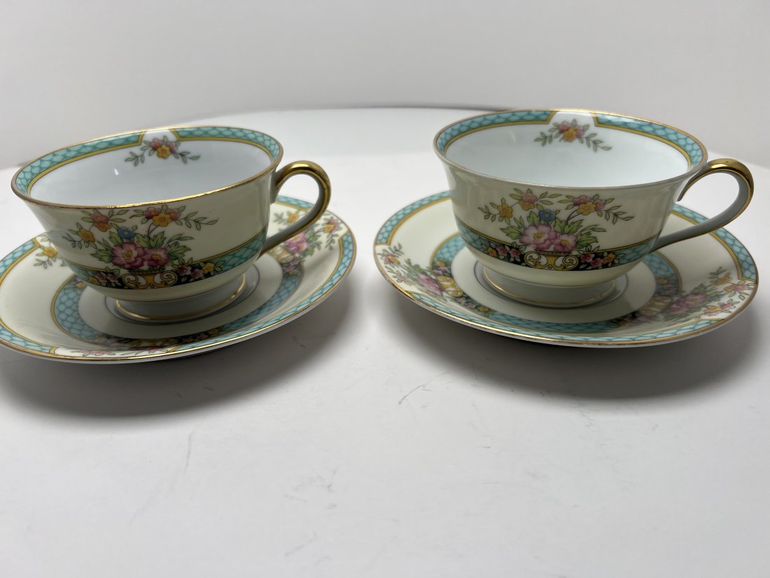 SET OF NORITAKE CYRANO CHINA TEA CUPS WITH DISHES (1 of 6)