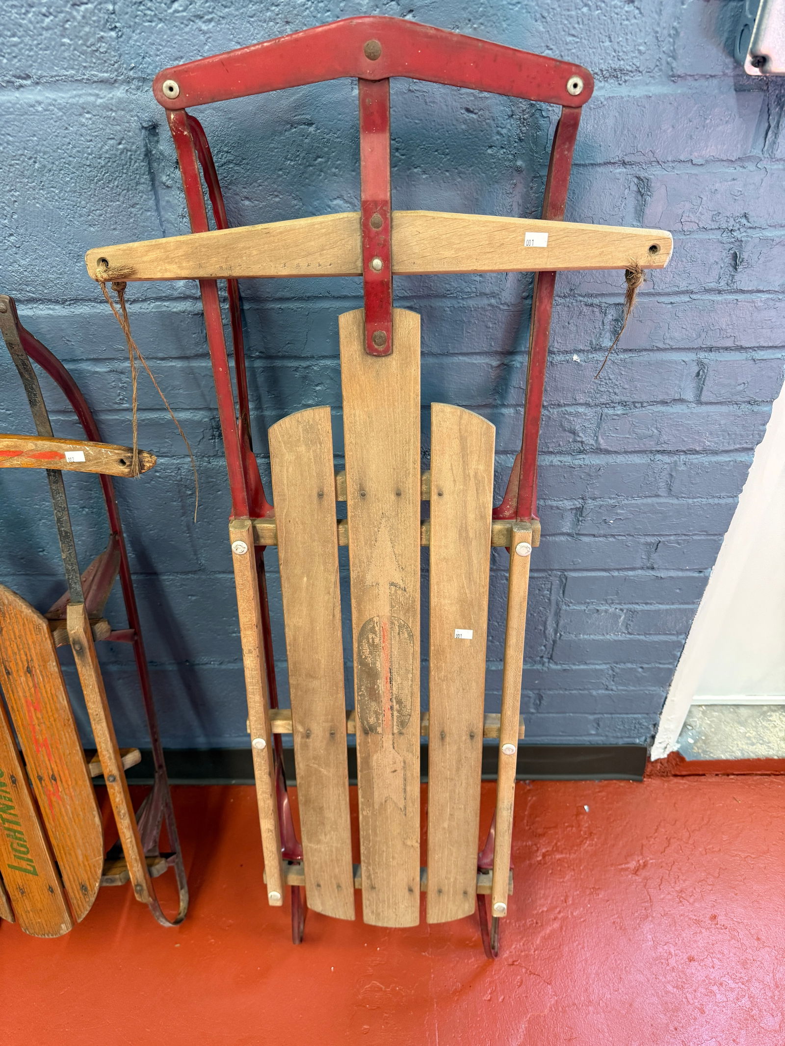 ANTIQUE WOOD SLED #1