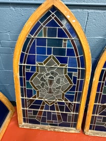 1860S CHURCH UPPER PANEL STAINED GLASS #2