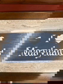 WOOD I LOVE MARYLAND SIGN
