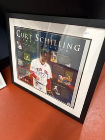 BOSTON REDSOX 2004 SEASON CURT SCHILLING AUTOGRAPHED FRAMED PHOTO
