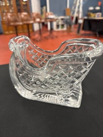 CRYSTAL SLEIGH SERVING BOWL